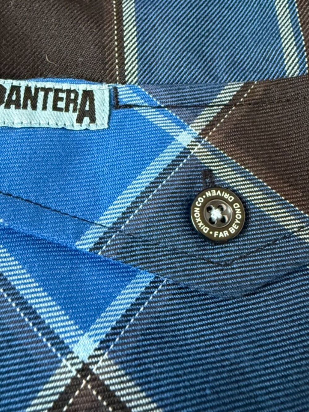 Dixxon Flannel Womens XL Pantera Blue Black Button Shirt Far Beyond Driven - Picture 6 of 12